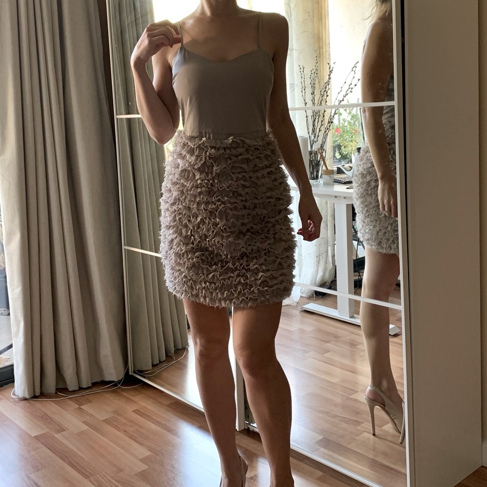 Topshop two texture mini dress with strapes